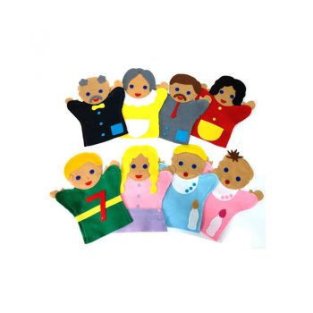 252 – Glove Puppets (46 Des) Each Family White