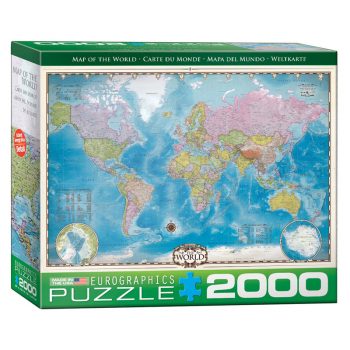 179 – 2000pce Puzzles (5 Des) 8220-0557 Map Of The World