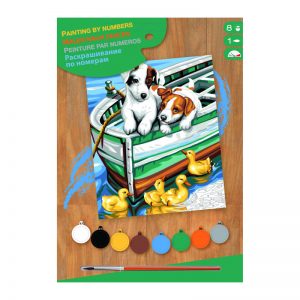 309a – Junior Paint By Numbers Puppies And Ducks