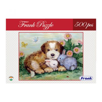 168 – 500pc Frank Puzzle Puppy And Rabbits