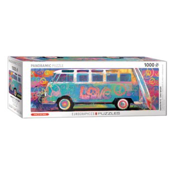 171 -1000pce Panoramic Puzzles 6010-5549 VW Flower Power Bus